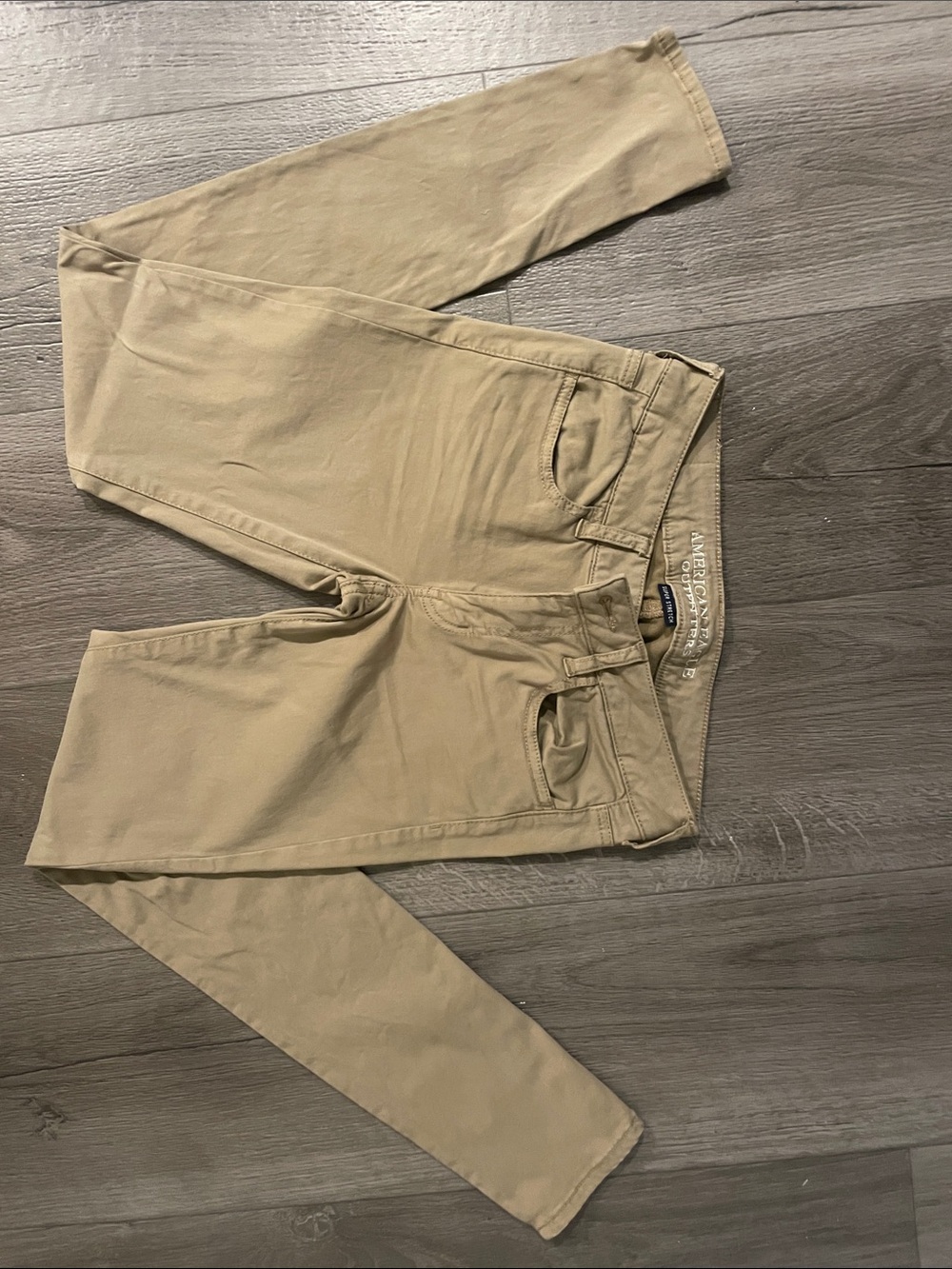 American Eagle Outfitters Men's Tan Slim Straight Chinos